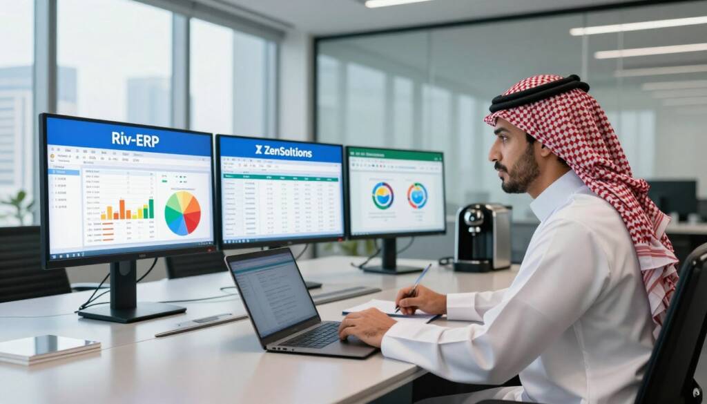 مقارنة Riv-ERP مع حلول زد وسلة وExcel